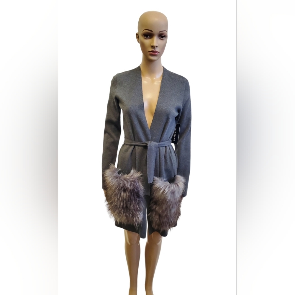 Marciano Guess cardigan with fur pockets - Picture 2 of 7